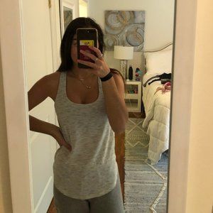 gray/white lululemon tank top